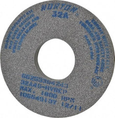 Norton - 14" Diam x 5" Hole x 1-1/2" Thick, H Hardness, 46 Grit Surface Grinding Wheel - Aluminum Oxide, Type 1, Coarse Grade, 1,800 Max RPM, Vitrified Bond, No Recess - Eagle Tool & Supply