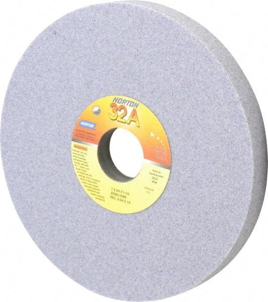 Norton - 7" Diam x 1-1/4" Hole x 3/4" Thick, J Hardness, 60 Grit Surface Grinding Wheel - Aluminum Oxide, Type 5, Medium Grade, 3,600 Max RPM, Vitrified Bond, One-Side Recess - Eagle Tool & Supply