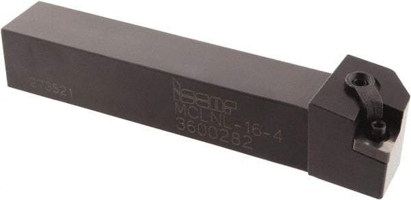 Iscar - MCLN, Left Hand Cut, 5° Lead Angle, 1" Shank Height x 1" Shank Width, Negative Rake Indexable Turning Toolholder - 6" OAL, CN..43.. Insert Compatibility, Series Isoturn - Eagle Tool & Supply