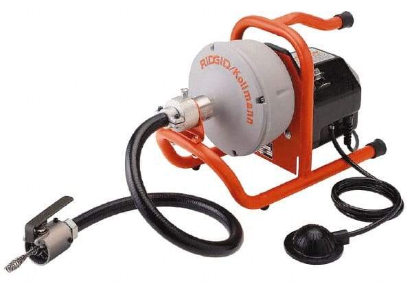 Ridgid - Electric Battery Drain Cleaning Machine - For 3/4" to 2" Pipe, 35' Cable - Eagle Tool & Supply