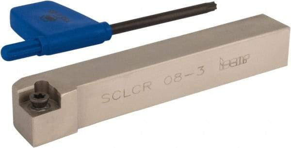 Iscar - SCLC, Right Hand Cut, 1/2" Shank Height x 1/2" Shank Width, Neutral Rake Indexable Turning Toolholder - 3-1/2" OAL, CC.T 3 Insert Compatibility, Series Isoturn - Eagle Tool & Supply