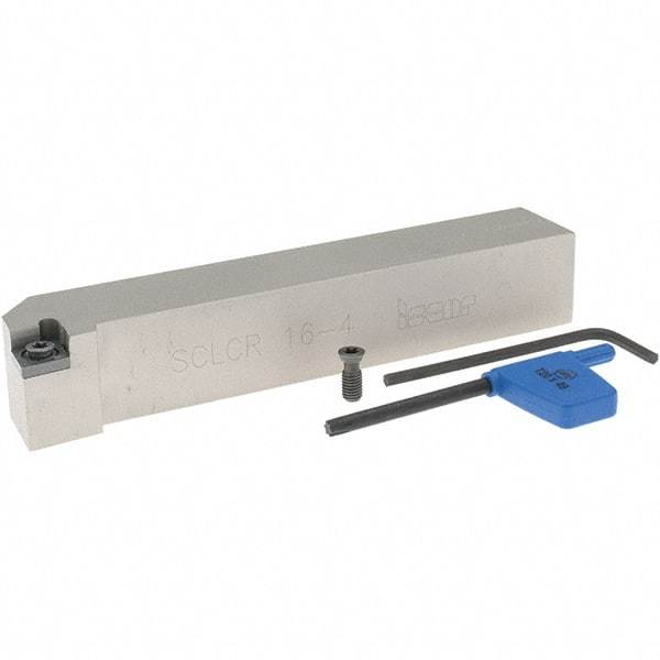 Iscar - SCLC, Right Hand Cut, 1" Shank Height x 1" Shank Width, Neutral Rake Indexable Turning Toolholder - 6" OAL, CC.T 43.. Insert Compatibility, Series Isoturn - Eagle Tool & Supply