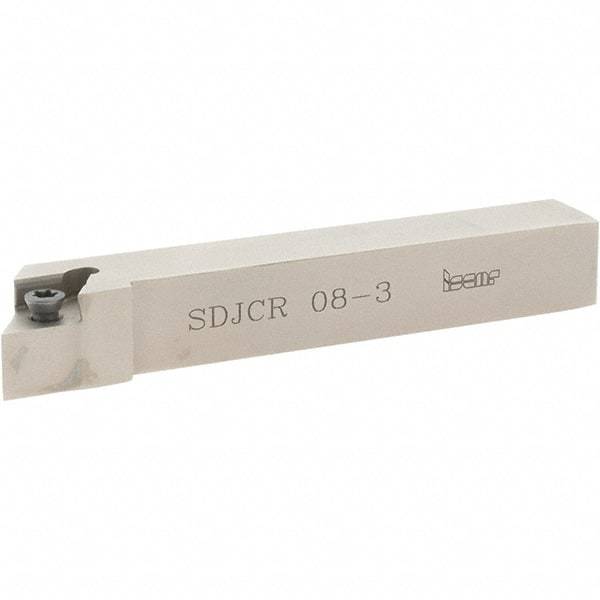 Iscar - SDJC, Right Hand Cut, 1/2" Shank Height x 1/2" Shank Width, Neutral Rake Indexable Turning Toolholder - 3-1/2" OAL, DC..3 Insert Compatibility, Series Isoturn - Eagle Tool & Supply