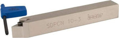 Iscar - SDPC, Neutral Cut, 5/8" Shank Height x 5/8" Shank Width, Neutral Rake Indexable Turning Toolholder - 4-1/2" OAL, DC..3 Insert Compatibility, Series Isoturn - Eagle Tool & Supply