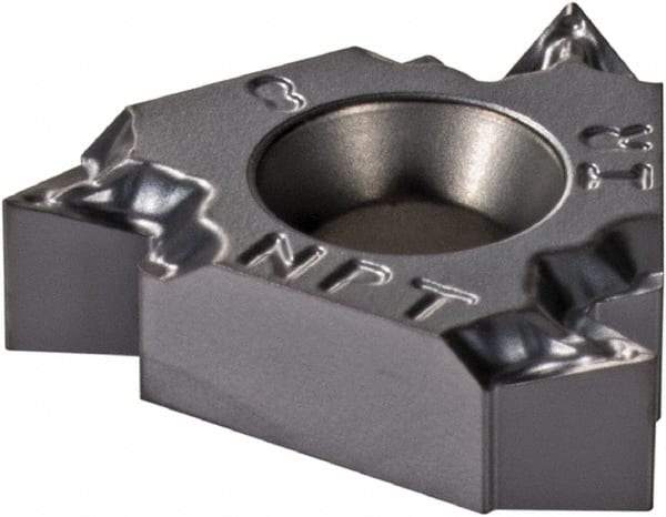 Iscar - 16IR Internal Right Hand 8 NPT Laydown Threading Insert - Grade IC908, TiAlN Coated Carbide, 9.53mm Inscribed Circle - Eagle Tool & Supply