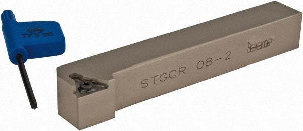 Iscar - STGC, Right Hand Cut, 91° Lead Angle, 1/2" Shank Height x 1/2" Shank Width, Neutral Rake Indexable Turning Toolholder - 3-1/2" OAL, TC.. Insert Compatibility, Series Isoturn - Eagle Tool & Supply