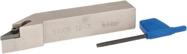 Iscar - SVJC, Right Hand Cut, 3° Lead Angle, 3/4" Shank Height x 3/4" Shank Width, Neutral Rake Indexable Turning Toolholder - 4-1/2" OAL, VB..33. Insert Compatibility, Series Isoturn - Eagle Tool & Supply