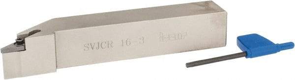 Iscar - SVJC, Right Hand Cut, 3° Lead Angle, 1" Shank Height x 1" Shank Width, Neutral Rake Indexable Turning Toolholder - 6" OAL, VC..33.. Insert Compatibility, Series Isoturn - Eagle Tool & Supply