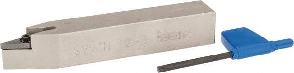 Iscar - SVVC, Neutral Cut, 0° Lead Angle, 3/4" Shank Height x 3/4" Shank Width, Neutral Rake Indexable Turning Toolholder - 4-1/2" OAL, VB..33. Insert Compatibility, Series Isoturn - Eagle Tool & Supply