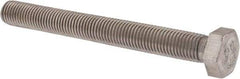 Value Collection - 7/8-9 UNC, 8" Length Under Head Hex Head Cap Screw - Fully Threaded, Grade 316 Stainless Steel, Uncoated, 1-5/16" Hex - Eagle Tool & Supply