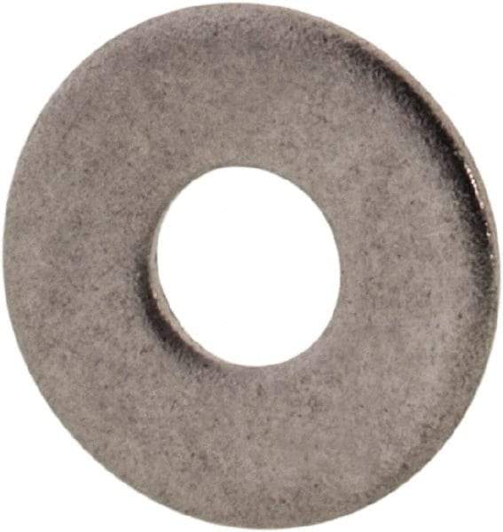 Value Collection - #2 Screw, Grade 316 Stainless Steel Standard Flat Washer - 3/32" ID x 1/4" OD, 0.025" Thick, Plain Finish - Eagle Tool & Supply