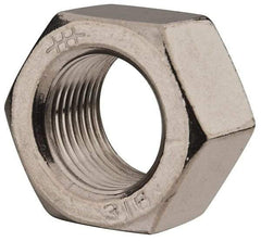 Value Collection - 3/4-16 UNF Stainless Steel Right Hand Hex Nut - 1-1/8" Across Flats, 41/64" High, Uncoated - Eagle Tool & Supply