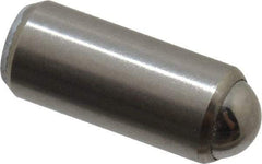 Gibraltar - 0.44" Body Length x 3/16" Body Diam, 1 Lb Init to 2.5 Lb Final End Force, Stainless Steel Press Fit Ball Plunger - 5/32" Ball Diam, 0.058" Max Ball Reach, +0.0010; +0.0020" Tolerance - Eagle Tool & Supply
