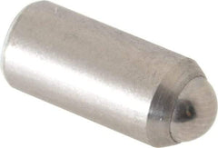Gibraltar - 0.525" Body Length x 1/4" Body Diam, 1.5 Lb Init to 3.5 Lb Final End Force, Stainless Steel Press Fit Ball Plunger - 3/16" Ball Diam, 0.07" Max Ball Reach, +0.0010; +0.0020" Tolerance - Eagle Tool & Supply