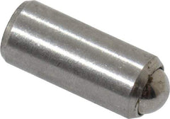 Gibraltar - 0.284" Body Length x 1/8" Body Diam, 0.75 Lb Init to 2.5 Lb Final End Force, Stainless Steel Press Fit Ball Plunger - 0.093" Ball Diam, 0.035" Max Ball Reach, +0.0010; +0.0020" Tolerance - Eagle Tool & Supply