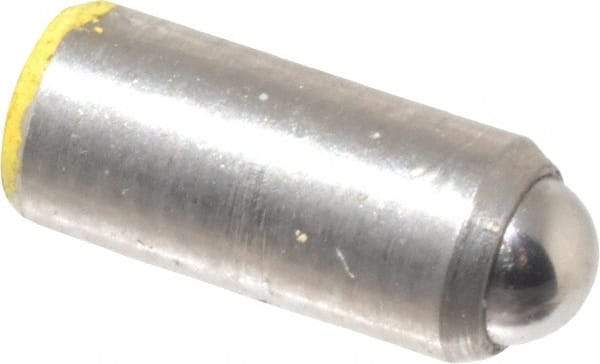 Gibraltar - 0.284" Body Length x 1/8" Body Diam, 2 Lb Init to 5 Lb Final End Force, Stainless Steel Press Fit Ball Plunger - 0.093" Ball Diam, 0.035" Max Ball Reach, +0.0010; +0.0020" Tolerance - Eagle Tool & Supply