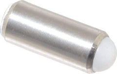 Gibraltar - 0.44" Body Length x 3/16" Body Diam, 1 Lb Init to 2.5 Lb Final End Force, Stainless Steel Press Fit Ball Plunger - 5/32" Ball Diam, 0.058" Max Ball Reach, +0.0010; +0.0020" Tolerance - Eagle Tool & Supply