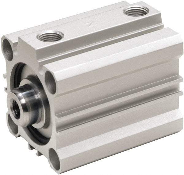ARO/Ingersoll-Rand - 15mm Stroke x 20mm Bore Double Acting Air Cylinder - 10-32 Port, 10-32 Rod Thread, 140 Max psi, 15 to 140°F - Eagle Tool & Supply