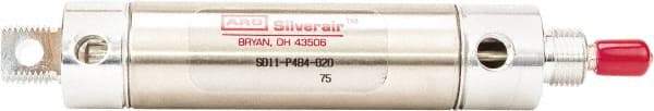 ARO/Ingersoll-Rand - 3" Stroke x 1-1/16" Bore Double Acting Air Cylinder - 1/8 Port, 5/16-24 Rod Thread, 200 Max psi, -40 to 160°F - Eagle Tool & Supply