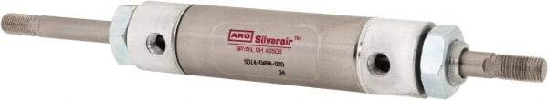 ARO/Ingersoll-Rand - 2" Stroke x 1-1/4" Bore Double Acting Air Cylinder - 1/8 Port, 7/16-20 Rod Thread, 200 Max psi, -40 to 160°F - Eagle Tool & Supply