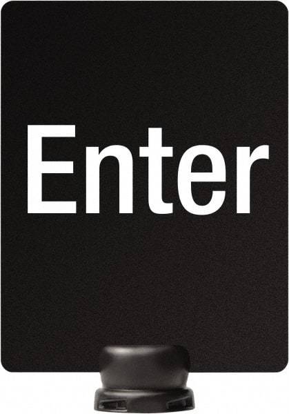 Lavi Industries - 11" High x 8-1/2" Long x 8-1/2" Wide Barrier Sign Frame - PVC, Sintra Finish, Black, Use with Tempest - Eagle Tool & Supply