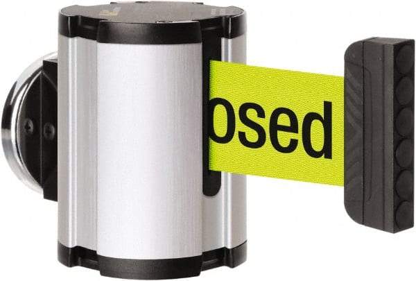 Lavi Industries - 3-1/2" High x 2-1/2" Long x 2-1/2" Wide Magnetic Wall Mount Barrier - Aluminum, Satin Chrome Finish, Satin Aluminum, Use with Magnetic Wall Mount Barriers - Eagle Tool & Supply