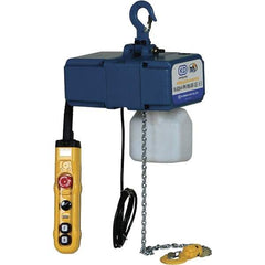 Vestil - 1/4 Ton Capacity, 0 to 49 FPM Lift Speed, 220 Volt, Electric Chain Hoist - 0.5 Output hp, 13' Max Lift - Eagle Tool & Supply