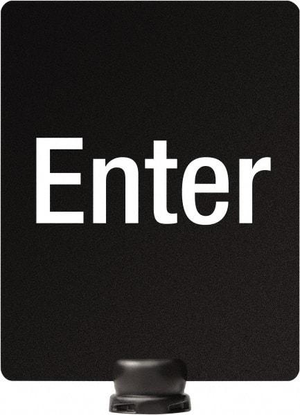 Lavi Industries - 14" High x 11" Long x 11" Wide Barrier Sign Frame - PVC, Sintra Finish, Black, Use with Tempest - Eagle Tool & Supply
