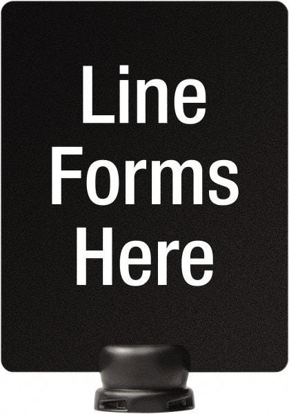 Lavi Industries - 14" High x 11" Long x 11" Wide Barrier Sign Frame - PVC, Sintra Finish, Black, Use with Tempest - Eagle Tool & Supply