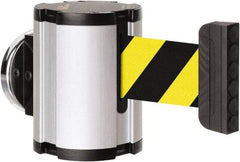Lavi Industries - 3-1/2" High x 2-1/2" Long x 2-1/2" Wide Magnetic Wall Mount Barrier - Aluminum, Satin Chrome Finish, Satin Aluminum, Use with Magnetic Wall Mount Barriers - Eagle Tool & Supply