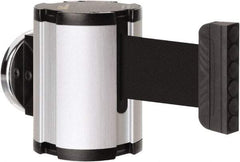 Lavi Industries - 3-1/2" High x 2-1/2" Long x 2-1/2" Wide Magnetic Wall Mount Barrier - Aluminum, Satin Chrome Finish, Satin Aluminum, Use with Magnetic Wall Mount Barriers - Eagle Tool & Supply
