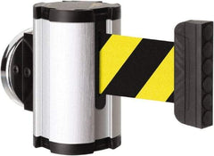 Lavi Industries - 3-1/2" High x 2-1/2" Long x 2-1/2" Wide Magnetic Wall Mount Barrier - Aluminum, Satin Chrome Finish, Satin Aluminum, Use with Magnetic Wall Mount Barriers - Eagle Tool & Supply