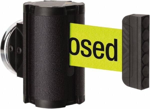 Lavi Industries - 3-1/2" High x 2-1/2" Long x 2-1/2" Wide Magnetic Wall Mount Barrier - Aluminum, Powdercoat Finish, Black, Use with Magnetic Wall Mount Barriers - Eagle Tool & Supply