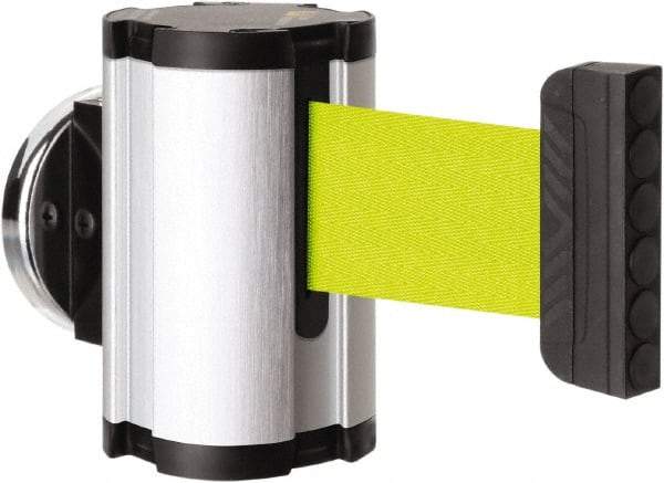 Lavi Industries - 3-1/2" High x 2-1/2" Long x 2-1/2" Wide Magnetic Wall Mount Barrier - Aluminum, Satin Chrome Finish, Satin Aluminum, Use with Magnetic Wall Mount Barriers - Eagle Tool & Supply