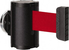 Lavi Industries - 3-1/2" High x 2-1/2" Long x 2-1/2" Wide Magnetic Wall Mount Barrier - Aluminum, Powdercoat Finish, Black, Use with Magnetic Wall Mount Barriers - Eagle Tool & Supply