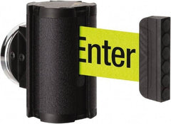 Lavi Industries - 3-1/2" High x 2-1/2" Long x 2-1/2" Wide Magnetic Wall Mount Barrier - Aluminum, Powdercoat Finish, Black, Use with Magnetic Wall Mount Barriers - Eagle Tool & Supply