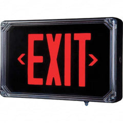 Hubbell Lighting - Illuminated Exit Signs Number of Faces: 2 Letter Color: Red - Eagle Tool & Supply