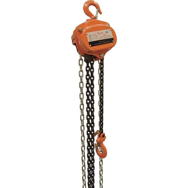 Vestil - 1,000 Lb Lifting Capacity, 10' Lift Height, Hand Hoist - Made from Chain - Eagle Tool & Supply