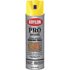 Krylon - 15 fl oz Yellow Marking Chalk - Solvent Base Formula - Eagle Tool & Supply