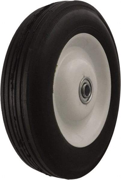 Marathon Industries - 8 Inch Diameter x 1-3/4 Inch Wide, Rubber Caster Wheel - 225 Lb. Capacity, 1-3/8 Inch Hub Length, 1/2 Inch Axle Diameter - Eagle Tool & Supply