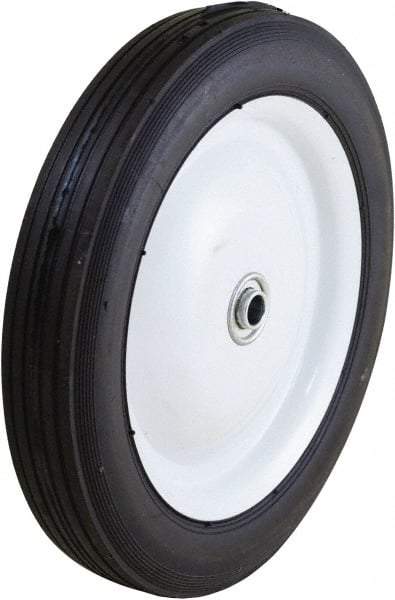 Marathon Industries - 10 Inch Diameter x 1-3/4 Inch Wide, Rubber Caster Wheel - 150 Lb. Capacity, 1-1/2 Inch Hub Length, 1/2 Inch Axle Diameter - Eagle Tool & Supply