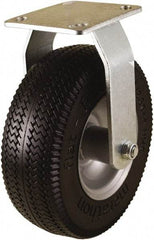 Marathon Industries - 8" Diam x 3-19/64" Wide x 10" OAH Top Plate Mount Rigid Caster - Polyurethane, 275 Lb Capacity, 4 x 4-1/2" Plate - Eagle Tool & Supply