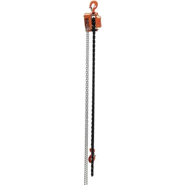 Vestil - 4,000 Lb Lifting Capacity, 15' Lift Height, Hand Hoist - Made from Chain - Eagle Tool & Supply