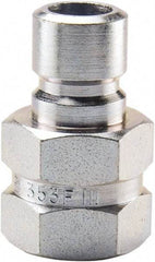 Parker - 1/8 NPTF Steel Hydraulic Hose Female Pipe Thread Nipple - 200 psi, 3 GPM, Series Moldmate - Eagle Tool & Supply