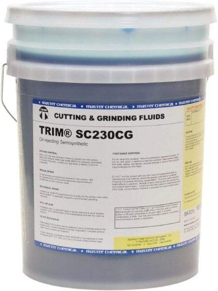 Master Fluid Solutions - Trim SC230CG, 5 Gal Pail Cutting & Grinding Fluid - Semisynthetic, For Cutting, Grinding - Eagle Tool & Supply