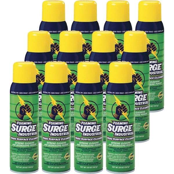 Surge Industrial - 20 oz Aerosol Cleaner/Degreaser - Aerosol, Neutral pH, Unscented - Eagle Tool & Supply