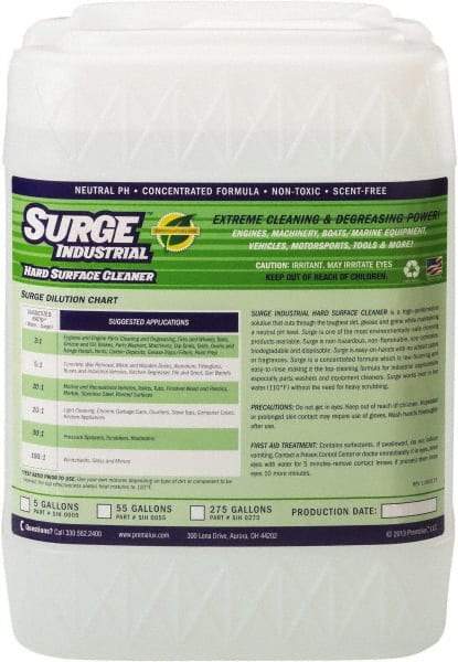Surge Industrial - 5 Gal Bucket Cleaner/Degreaser - Liquid, Neutral pH, Unscented - Eagle Tool & Supply