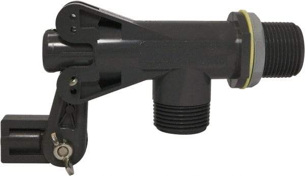 Control Devices - 1" Pipe, PVC, Angle Pattern-Single Seat, Mechanical Float Valve - 100 psi, MNPT End Connections - Eagle Tool & Supply