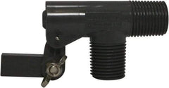 Control Devices - 1/2" Pipe, PVC, Angle Pattern-Double Seat, Mechanical Float Valve - 100 psi, MNPT End Connections - Eagle Tool & Supply