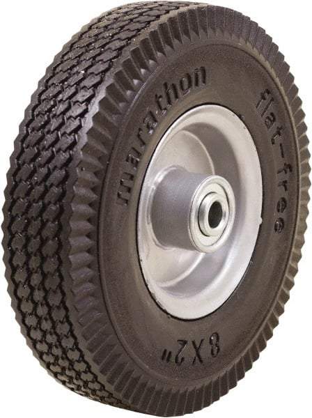 Marathon Industries - 2" Wide x 8" High x 2" Deep Sawtooth Flat Free Hand Truck Tire - 250 Lb Load Capacity - Eagle Tool & Supply
